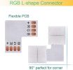4 Pin LED Strip Connector Kit for 5050 RGB(NOT RGBIC) 10mm LED Light Strip,Include 8 Types of Solderless Accessories,Provide Most of Parts for DIY Li