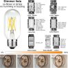 E26 Edison Bulb 6W Equivalent E26 LED Bulb 60 Watt Dimmable Neutral White 4000K led Light Bulb AC120V 600lm Tubular T14 T45 LED Bulb for Pendant,Sput
