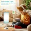 Turquoise Nightstand Table Lamp for Bedroom - 3 Way Dimmable Touch Lamp USB A and C Charging Ports and AC Outlet, Small Lamp for Office Desk with Met