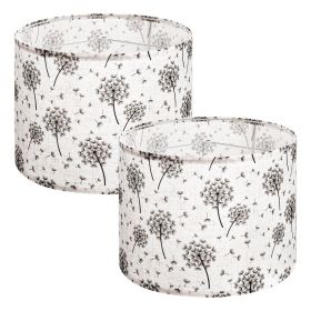 Drum Lamp Shade 2 Set, 13 in Top x 13 in Bottom x 10 in High, Medium Drum Linen Lampshade, Replacement Lamp Shade for Table Lamps Floor Lamps, Easy A