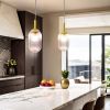 Gemma Pendant Lamp - Gold and Clear 110-120V 1PC