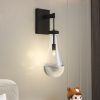 Wall Sconces, Black Wall Sconces Modern Bathroom Lights, Sconces Wall Lighting with Clear Glass, Wall Mounted Light Wall Lamp for Living Room Hallway
