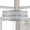 (W1340P189448/L5025-450-C) Crystal Chandeliers,5-Tier Round Semi Flush Mount Chandelier Light Fixture,Large Contemporary Luxury Ceiling Lighting for