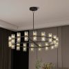 (L005030-D36-P36B/W1340P310778)36 Inches Luxury Chandeliers Crystal Living Room Decorative Lights Simple Modern Dining Room LED Lighting,for Home Dec