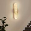 19.7" Natural Marble Wall Sconce, Gold Sconces Set of Two, Indoor Modern Bathroom Sconces Wall Lighting for Living Room, Bedroom, Hallway, Stairs