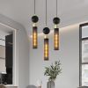 Modern Black Wrought Iron Pendant Light (for Kitchen Island), Adjustable Cord Pendant Fixture, Hanging Lighting Over Kitchen Island