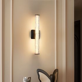 19.7'' Black Bathroom Wall Sconce Set of 2, Modern Single Sconce Wall Lighting, Upgrated K9 Crystal Bronze Wall Light, Bedroom Vanity Sconce, Wall La