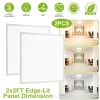 2Pcs 72W 2×2FT LED Panel Light 3800LM Flat Ceiling Light with 3 Lighting Color Temperature Equivalent LED Troffer Recessed Edge-Lit Switchable CCT 11
