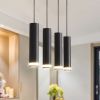 Angelina 6 - Light Matte Black Kitchen Island Pendant[No Bulb]