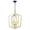 4-Light Farmhouse Kitchen Chandeliers, Vintage Cage Light Fixture Adjustable Height Chandeliers for Dining Room Hallway Foyer Entryway(E12 Bulbs Not