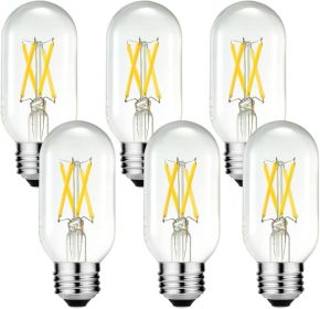 E26 Edison Bulb 6W Equivalent E26 LED Bulb 60 Watt Dimmable Neutral White 4000K led Light Bulb AC120V 600lm Tubular T14 T45 LED Bulb for Pendant,Sput
