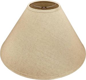 Empire Spider Lamp Shade, Wheat in Flaxen, 6" Top x 19" Bottom x 12" Slant Height