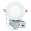 VEVOR 12 Pack 4 Inch LED Recessed Ceiling Light, 5CCT, Ultra-Thin Canless Wafer Downlight with Junction Box, 2700K/3000K/3500K/4000K/5000K Selectable