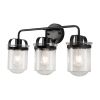 Wall Sconces Set of 3 with Clear Glass Shade,Modern Wall Sconce,Industrial Indoor Wall Light Fixture for Bathroom Living Room Bedroom Over Kitchen Si