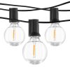 LED Outdoor String Lights, 100FT, 2700K Dimmable Outside Patio Lights with 50 G40 Shatterproof Bulbs E12 Socket Base
