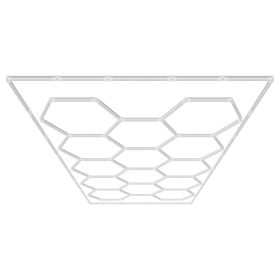 Hexagon Garage Lights, 86400LM, 6500K 14 Grid Systems Honeycomb Hexagonal Garage LED Lights, DIY Cool White Car Detailing Garage Ceiling Lighting Bri
