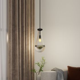 Raindrop Pendant Lights, Modern Black Pendant Lights for Kitchen Island, Dining Room Light Fixture Raindrop Chandelier, Chandelier for Living Room Ha