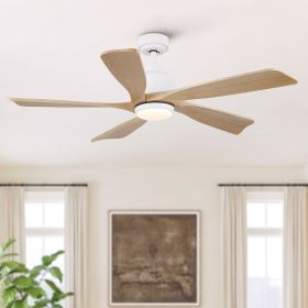 52 in. White Lowe Profile Ceiling Fan with Light