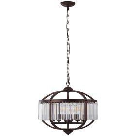 5 Light crystal pendant light