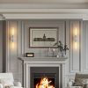Wall Sconces Set of Two, Hardwired Brushed Nickel Bathroom Sconces Wall Lighting with Clear Glass, Modern Sconces Wall Decor Set of 2 Wall Light fixt