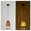 7" Set of 3 Rustic Hemp Rope Pendant Light, Handcrafted Farmhouse Hanging Light Fixture, Adjustable Height Ceiling Lamp for Kitchen Island, Dining Ro