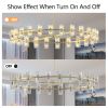 48 Inch Gold Wagon Wheel Chandelier with Crystal Shade, 48 Lights, Modern Farmhouse Style, Ideal for Dining Room, Kitchen, Entryways