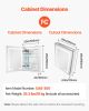 Lighted Medicine Cabinet with Mirror, 20 x 26 in Recessed or Wall Mount, 3 Color Dimmable LED Bathroom Medicine Cabinet with Double-Side Mirror, Adju