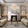 (Same as W1340126461/L5023) 20" Luxury 4-Tier Crystal Chandelier, 12-Light Gold Frame Pendant Light, Elegant Ceiling Lighting for Living Room, Dining