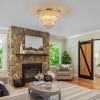 (Same as W1340110372/L5009) Gold luxury modern style crystal lights,large ceiling chandeliers,dining room,living room,bedroom (Bulb Not Included)