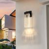 Outdoor Waterproof Transparent LED Crystal Wall Lamp Supports Multiple Types of Light Bulbs -12W Per Lamp (2 pack)