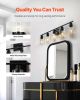 VEVOR 5-Light Bathroom Vanity Lights, 37.1-Inch, Modern Light Fixtures Above Mirror with Clear Glass Shade, 60W, Wall Lighting for Living Room, Bedro