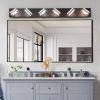 Modern 6-Light LED Vanity Light - Sleek Bathroom Wall Fixture, Iron & Acrylic, Dimmable & Energy-Efficient, Ideal for Mirror Lighting