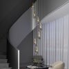 7 Light Dining Room Pendant Light, Large Chandelier Adjustable Hanging Line, Living Room Pendant Light, Foyer Chandelier, Stairwell Pendant Lights, B