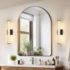 19.7'' Black Bathroom Wall Sconce Set of 2, Modern Single Sconce Wall Lighting, Upgrated K9 Crystal Bronze Wall Light, Bedroom Vanity Sconce, Wall La