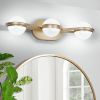 Bathroom Vanity Light, LED 3 Bulb Crystal Sand Acrylic Shades, Wall Mounted Decorative Lighting Fixture, Suitable for Bathroom Vanity Mirror (Champag
