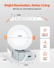 VEVOR 12 Pack 4 Inch LED Recessed Ceiling Light, 5CCT, Ultra-Thin Canless Wafer Downlight with Junction Box, 2700K/3000K/3500K/4000K/5000K Selectable
