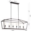 5 light linear pendant light
