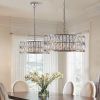 (W1340P189448/L5025-450-C) Crystal Chandeliers,5-Tier Round Semi Flush Mount Chandelier Light Fixture,Large Contemporary Luxury Ceiling Lighting for