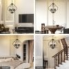 Farmhouse Oval Candle Chandelier Light, Ceiling Light, Pendant Lamp for Living Room, Dining Room, Hallway
