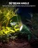 120V Spotlight Outdoor, 500LM Waterproof LED Spot Light with 3 Extra Lenses (Red Yellow Green), Landscape Lighting for Holiday, Trees, Flag, 5FT Exte