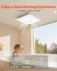 VEVOR Bathroom Exhaust Fan with LED Light, 110 CFM 4000K Bathroom Vent, 1.5 Sones Low-Noise, Premium Motor Ceiling Fan for Laundry Room, Storage Room