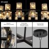 (L005030-D48-P48B/W1340P310779)48 Inches Luxury Chandeliers Crystal Living Room Decorative Lights Simple Modern Dining Room LED Lighting,for Home Dec