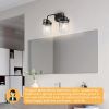 2-Light with Clear Glass Shade, Modern Sconce, Industrial Indoor Light Fixture for Bathroom Living Room Bedroom Over Kitchen Sink, E26 Socket, [No Bu