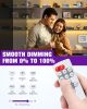 COB LED Strip Lights Kit Warm White with Remote & 12V Power Supply,16.4ft Dimmable Tape Light 3000K, 2400LEDs, 305+Lm/ft, UL Listed, Flexible Rope Li