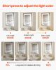 Lighted Medicine Cabinet with Mirror, 20 x 26 in Recessed or Wall Mount, 3 Color Dimmable LED Bathroom Medicine Cabinet with Double-Side Mirror, Adju