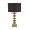 16x16x29.8" Gold and Black Table Lamp with Contemporary Disc Design