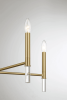 Courtyard Five Light Golden Brass Candle Light Chandelier 24"W × 17.75"H