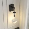 Wall Sconces, Black Wall Sconces Modern Bathroom Lights, Sconces Wall Lighting with Clear Glass, Wall Mounted Light Wall Lamp for Living Room Hallway