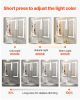 Lighted Medicine Cabinet with Mirror, 36 x 30 in Recessed or Wall Mount, 3 Color Dimmable LED Bathroom Medicine Cabinet with HD Mirror, Clock, Adjust