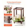 24 Pcs Wooden Wedding Lantern, Cedar Wood and Plastic Wooden Lantern Candle Holder